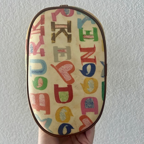 Dooney & Bourke Vintage Multicolor Rainbow Logo Shoulder Bag, Heart Charm - Picture 9 of 13